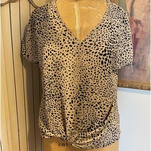 Blouse, nice print. Size large runs a little small.